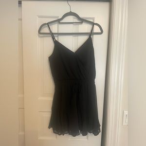 Blue Rain black romper, size S